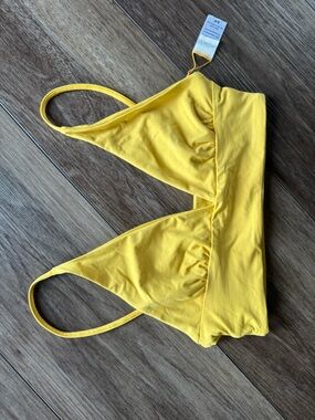 l*space Yellow Triangle Bikini Top